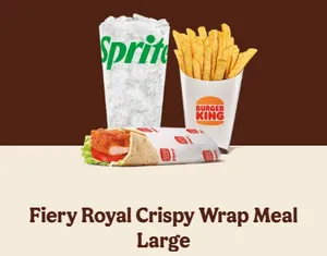 Fiery Royal Crispy Wrap Meal (Large)