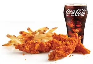 3 Piece Nashville Hot Hand-Breaded Chicken Tenders Combo (Small)