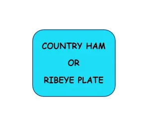 Country Ham OR 3.2 OZ Ribeye Plate