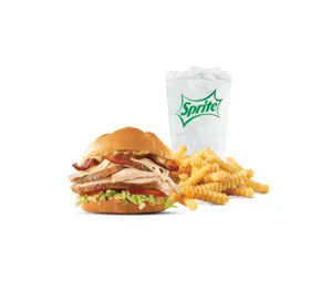 Roast Chicken Bacon and Swiss Sandwich Meal