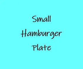 Small Hamburger Plate