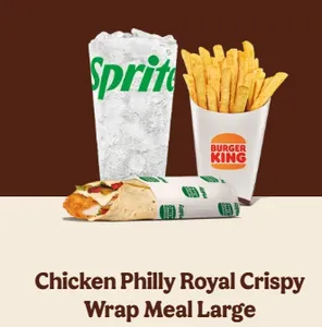 Chicken Philly Royal Crispy Wrap Meal (Large)