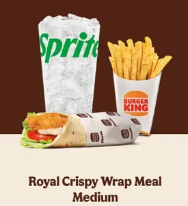 Royal Crispy Wrap Meal (Medium)