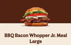BBQ Bacon Whopper Jr Meal (Large)