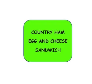 Country Ham Egg & Cheese Sandwich (Sandwich Only)