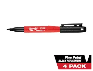 Permanent Marker INKZALL Black Fine Point