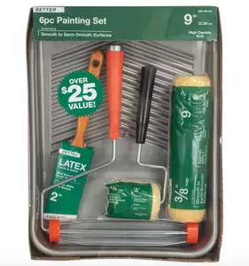 Painting set 6-Piece Plastic Tray/High-Density Polyester Knit Paint Applicator Kit