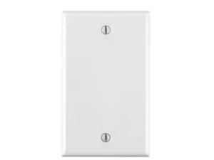 1-Gang White Blank Plate Plastic Standard Wall Plate (1-Pack) 88014-W