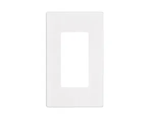 1-Gang White Decora/Rocker Polycarbonate Standard Screwless Wall Plate (1-Pack) 80301-W