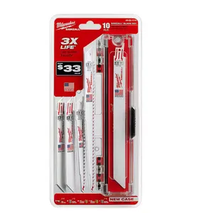 SAWZALL Wood and Metal Cutting Bi-Metal Reciprocating Saw Blade Set (10-Piece)