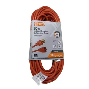 50 ft. 16/3 Light Duty Indoor/Outdoor Extension Cord, Orange