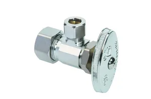 Compression Outlet Multi-Turn Chrome Plated Angle Valve