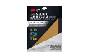 3M SandBlaster Pro Multi-grade Pack Sheet Sandpaper 9-in W x 11-in L 6-Pack