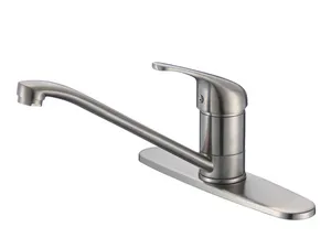 DAX Single Handle Kitchen Faucet with 9 3/4" Brushed Nickel Finish (DAX-8237-BN)