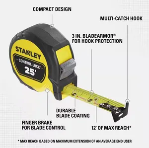Tape Measure 25 ft. Control Lock