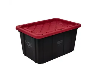 Tough Storage Tote in Black and Red
