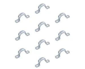 1/2 in. Galvanized 2-Hole Pipe Hanger Strap (10-Pack)