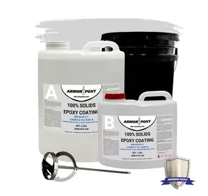 3 Gallon Designer Gray Gloss 2 Part Epoxy Interior Concrete Basement & Garage Roller Squeegee Floor Coating Floor Paint