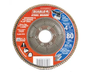 Grinding and Polishing Flap Disc 4-1/2 in. 80-Grit Steel Demon