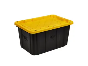 Tough Storage Tote in Black and Yellow
