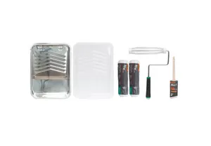6-Piece Metal Tray/Microfiber Paint Applicator Kit