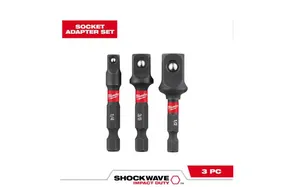 SHOCKWAVE Impact Duty 1/4 in. Hex Shank Socket Adapter Set (3-Piece)