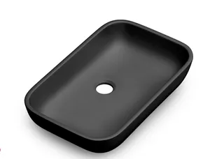 DAX MAsai Basin 20 x 13 inches. Rectangular Shape. Black Matte (DAX-MASAI51802051)