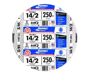 250 ft. 14/2 Romex SIMpull Solid NM-B W/G Wire