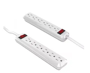 6-Outlet Power Strip with 4 ft. Cord Right Angle Plug (2-Pack)