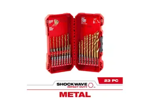 SHOCKWAVE IMPACT DUTY Titanium Twist Drill Bit Set (23-Piece)
