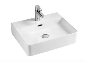 DAX Ceramic Rectangle Bathroom Vessel Basin. Finish: White Matt, Glossy White, Matt Black - (20" x 16.5")(DAX-CL1275)