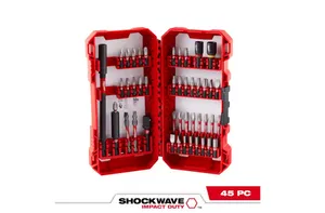 SHOCKWAVE Impact Duty Alloy Steel Screw Driver Bit Set (45-Piece)