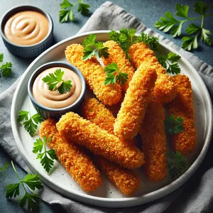 Dedos de pollo rebozados en panko