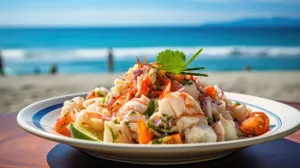 Ceviche al estilo peruano de mariscos