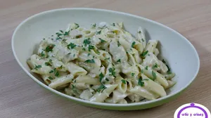 Chicken Alfredo With Penne Pasta                                                                            دجاج الفريدو مع مكرونة بيني