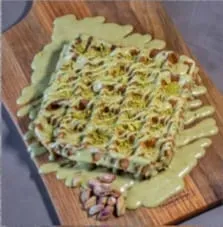 Belgium waffle Pistachio                                                                 وافل بلجيكي بالفستق
