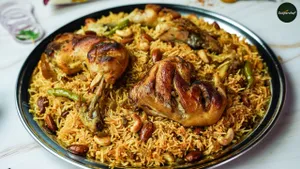 Kabsah Rice or Biryani Rice Plate            صحن رز كبسة أو رز برياني