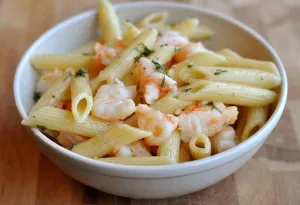 Shrimp Mushroom Diet Pasta                                                                                               باستا روبيان وفطر دايت