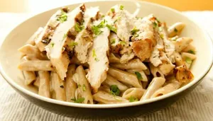 Pasta Grilled Chicken White Sause                                                                  باستا دجاج مشوي بالصلصة البيضاء