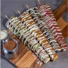 (Choose ) 1 Colored Waffle stick mix Chocolate                                                                        (اختر) 1 كعكة ملونة من مزيج الشو