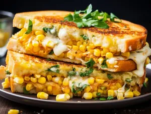 veg spinach cheese corn sandwich