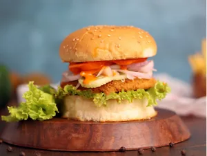 Veg Cheese Paneer Tikka Burger