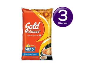 Gold Winner Refined Sunflower Oil - Pouch 1 l Combo