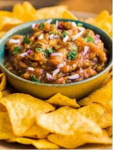 Cheese Nachos with Mexican Salsa