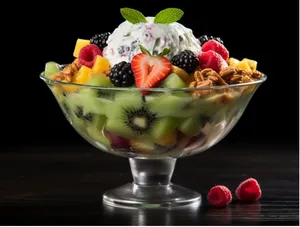 Fruit Salad With Ice Cream