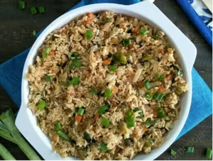 Veg Burnt Garlic Fried Rice