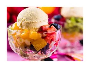 Fruit Salad with Ice Cream