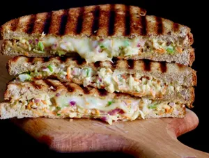 BBQ Cottage Cheese Grilled Sandwich