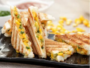 Corn Cheese Toast Sandwich