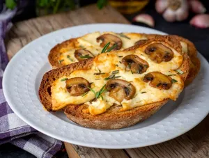 Mushroom Garlic Bread